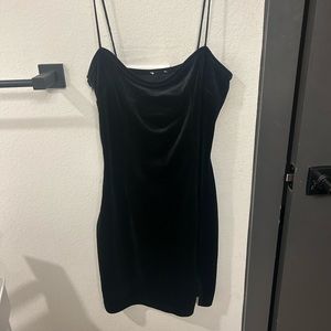 Princess Polly black velvet dress